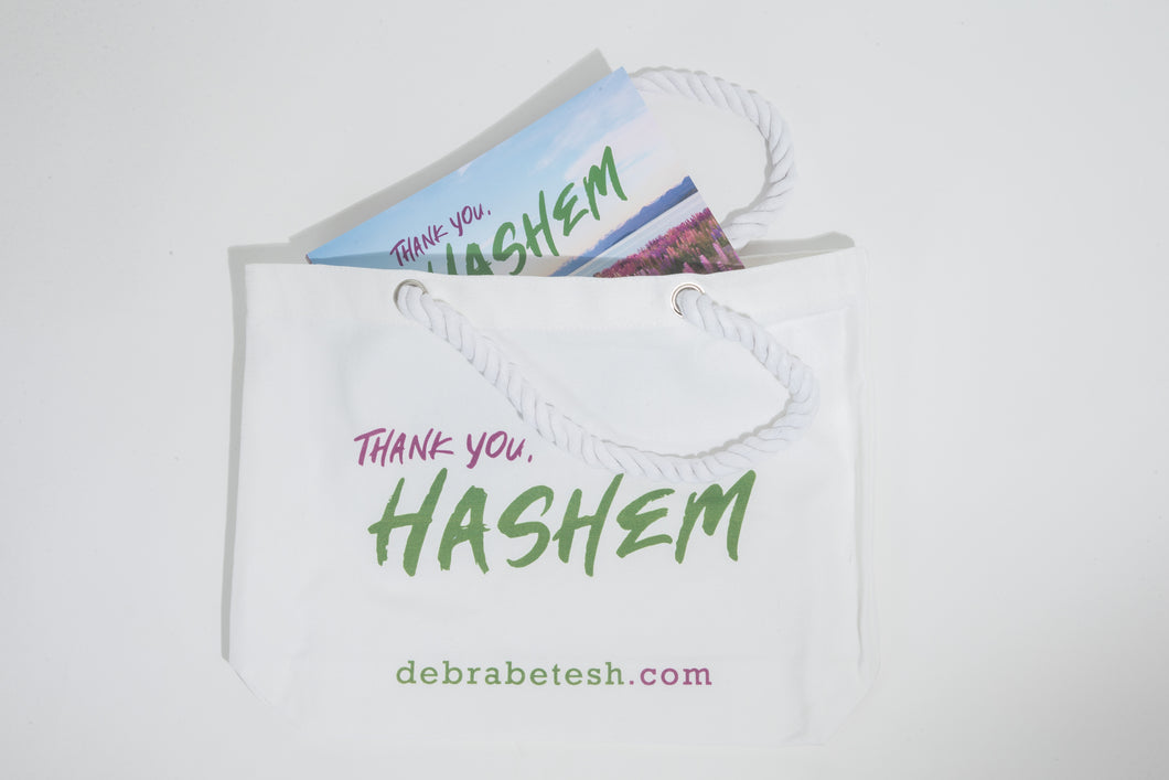 Thank you Hashem book and bag